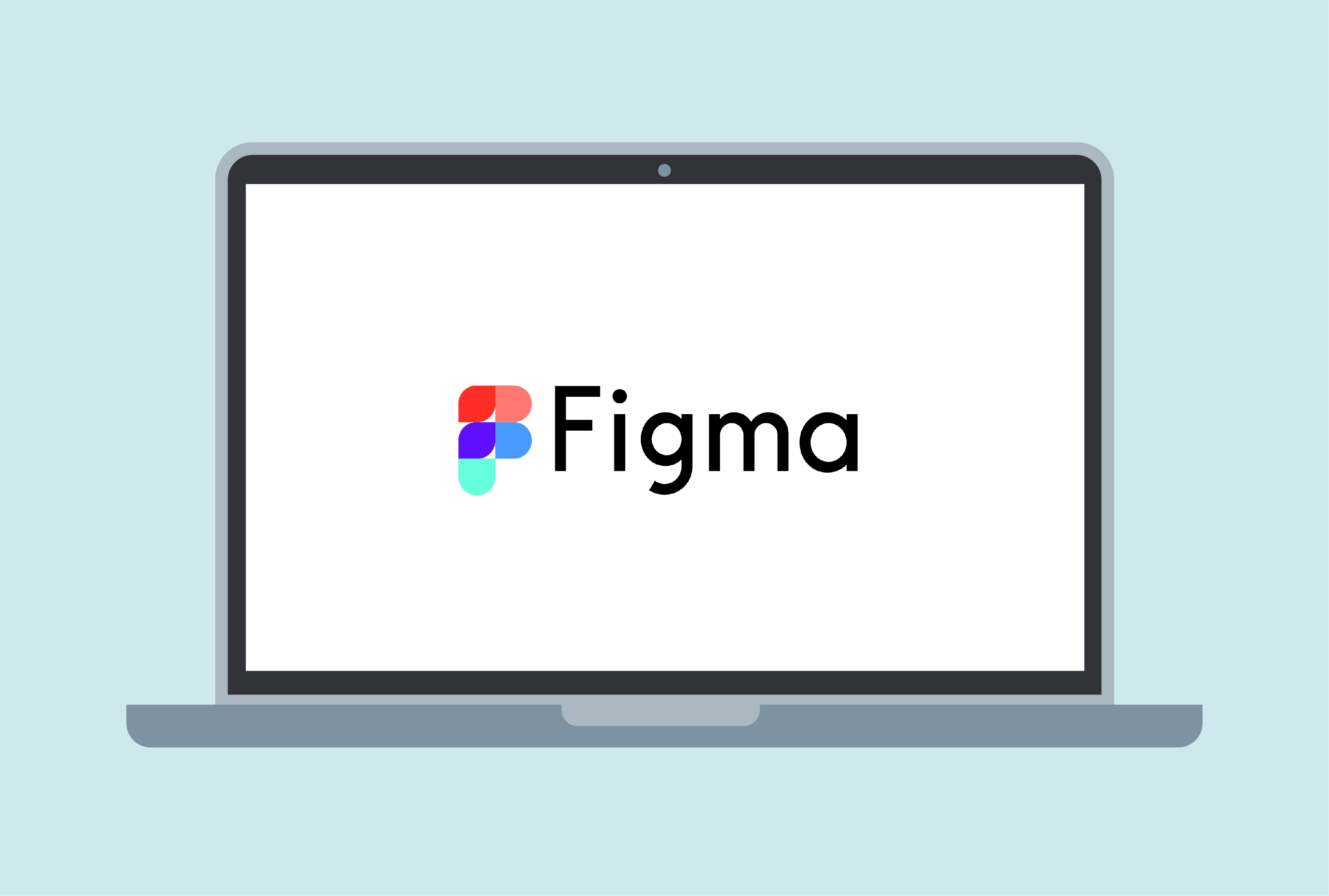 Illustration av dator med Figma